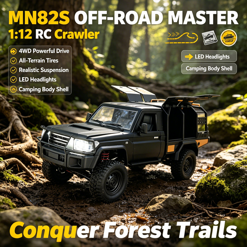 Rc Hobby Grade - MN82S 1:12 Scale RC Off-Road Camping