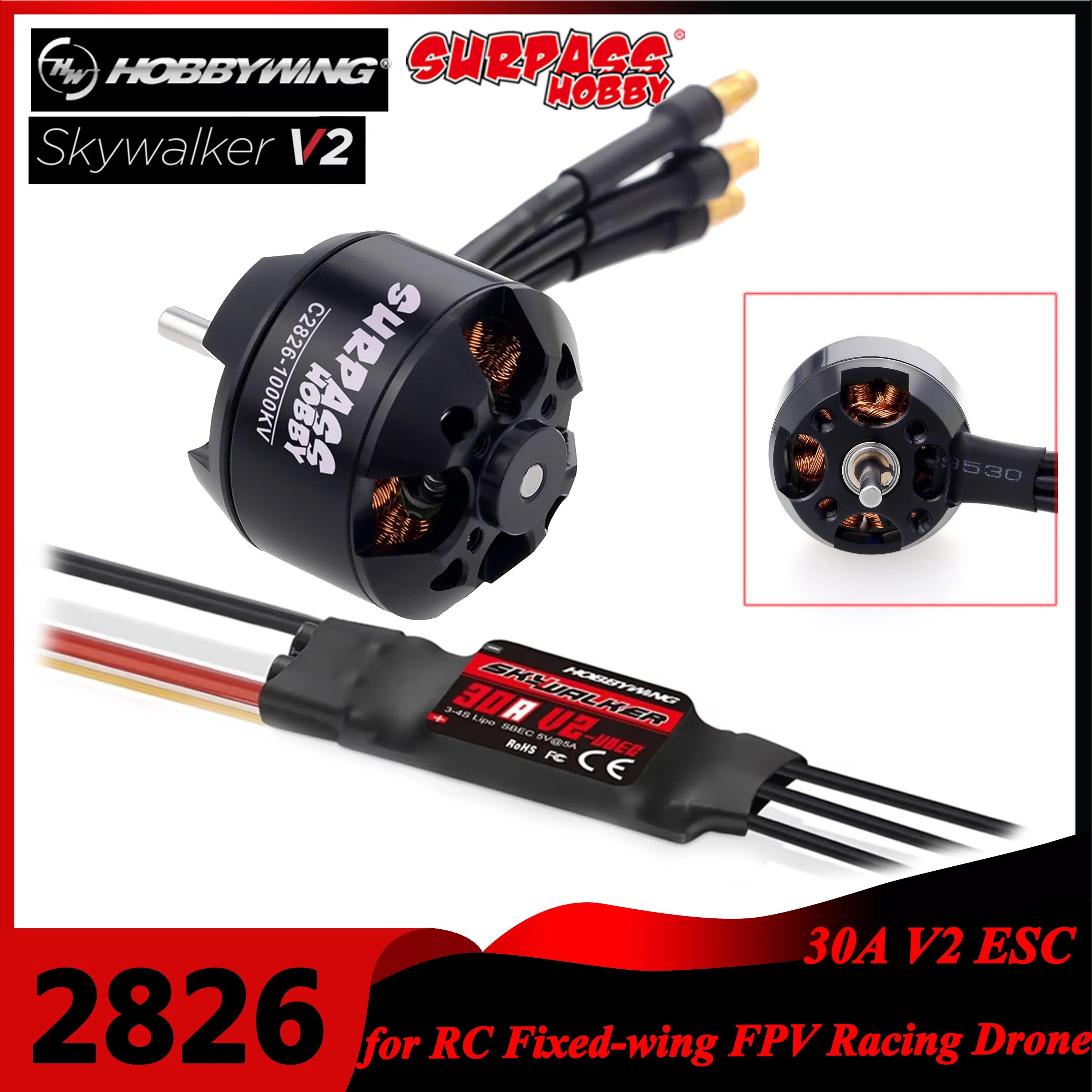 Surpass Hobby 2826 1000KV 1350 – Rc Hobby Wing Bewertung und Preis