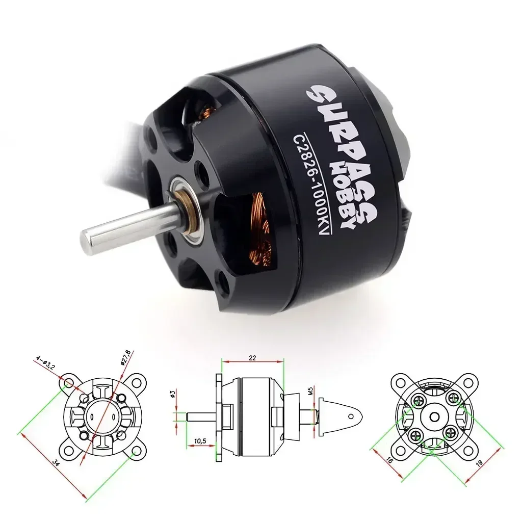 Surpass Hobby 2826 1000KV 1350 – Rc Hobby Wing Bewertung und Preis