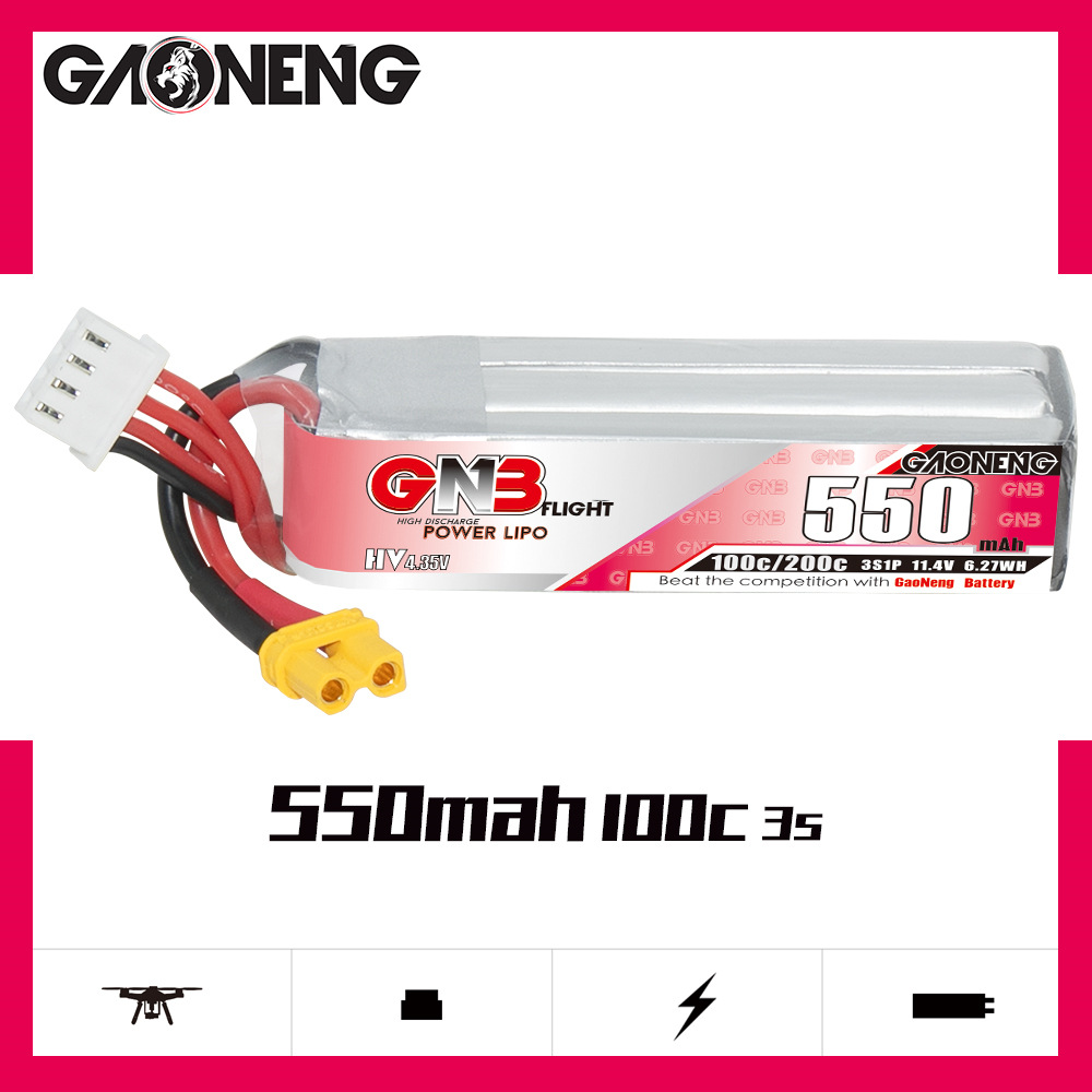 GNB HV 11.4V 550mAh 100C/200C  – Fpv Racing Quadcopter Bewertung und Preis