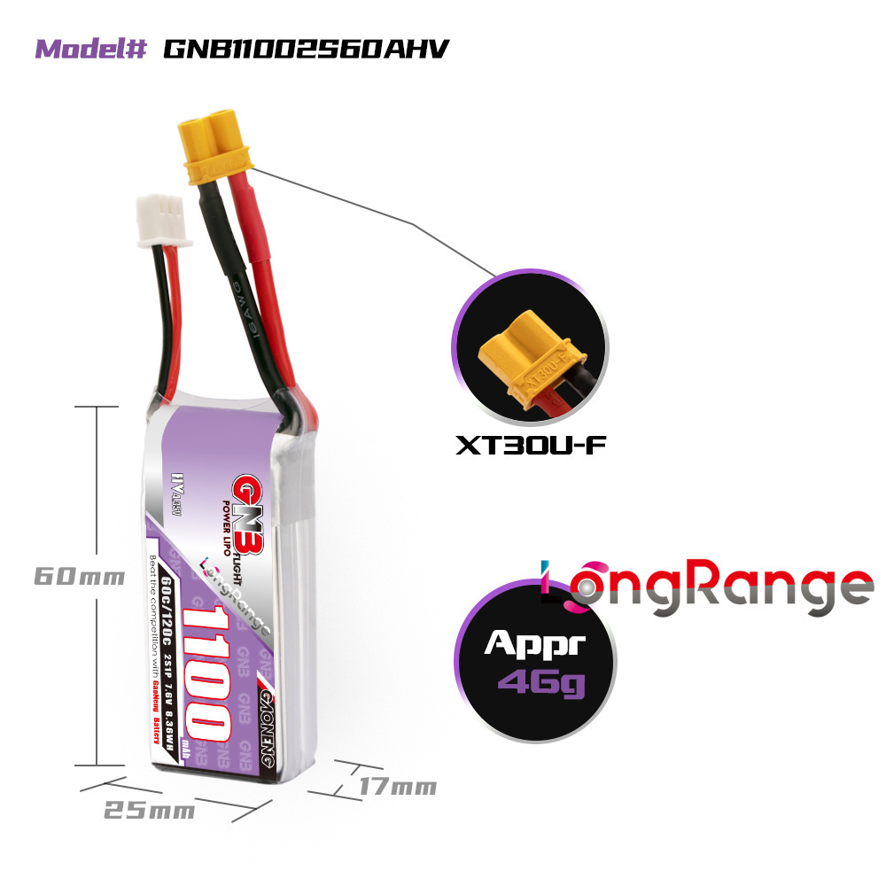 GNB 1100mAh 2S 3S 4S 6S 60C/12 – Fpv Racing Quadcopter Bewertung und Preis