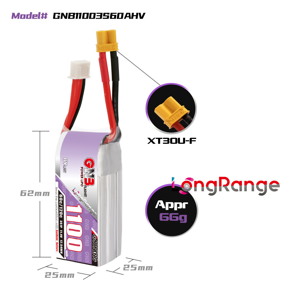 GNB 1100mAh 2S 3S 4S 6S 60C/12 – Fpv Racing Quadcopter Bewertung und Preis