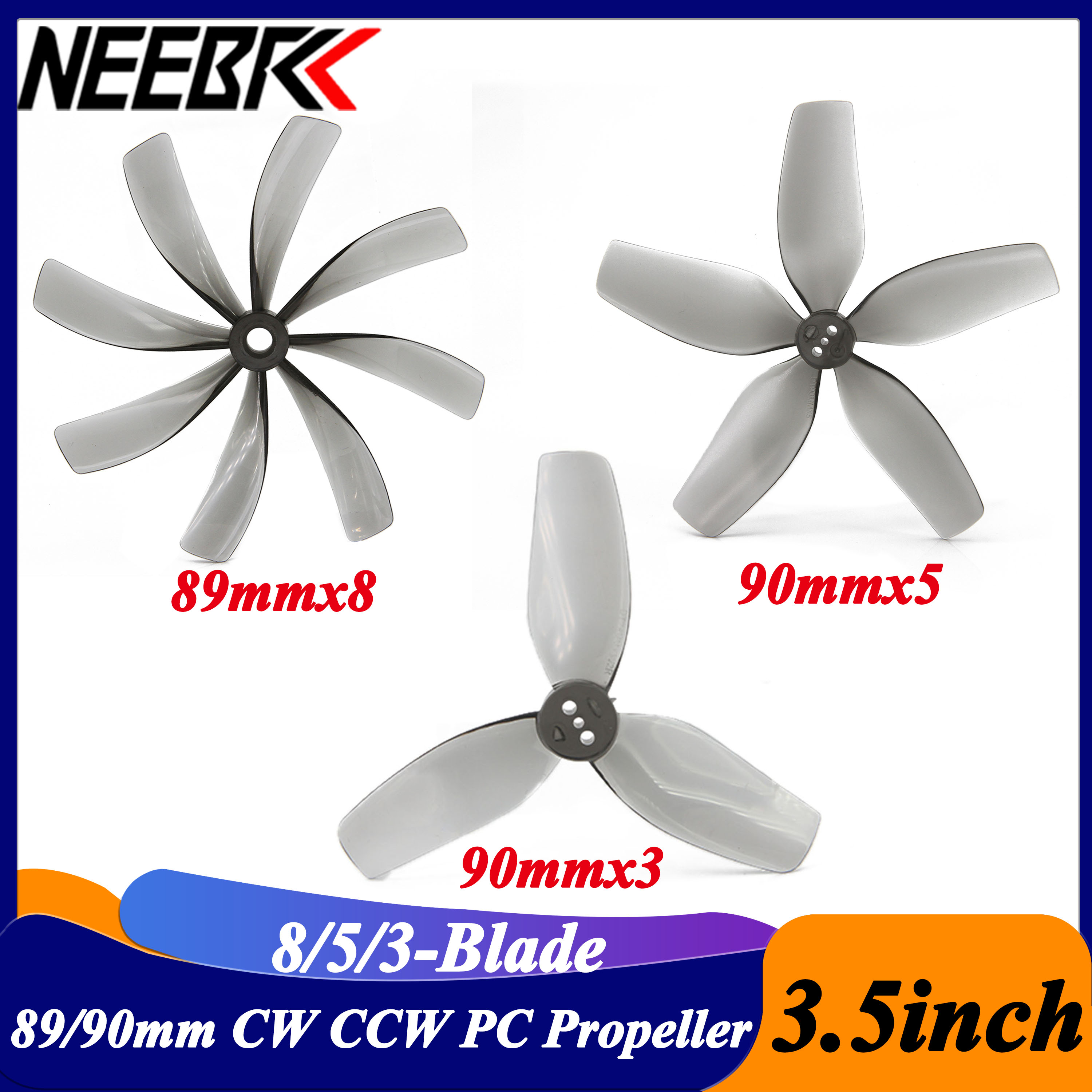 2Pairs 3.5inch 89x8 90x5 90x3  – Fpv Racing Quadcopter Bewertung und Preis